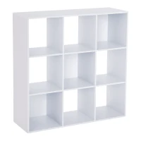 HOMCOM Nine-Cube Storage Shelf - White(m-1)
