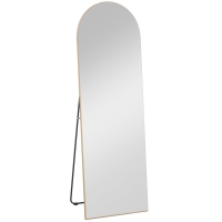 HOMCOM 150cm Arched Full Length Mirror - Gold Tone
