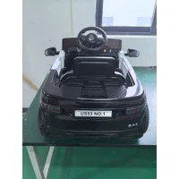 AIYAPLAY Voiture Électrique pour Enfants de Police 12V Télécommande 2,4 G 2 Moteurs Démarrage Progressif Sirène Lumières Musique Noir(m-5)