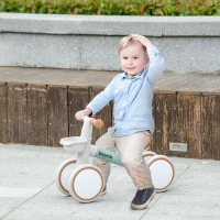 AIYAPLAY Kids Balance Bike for 1-3 Years Old with Adjustable Seat, Silent Wheels, Green(m-10)