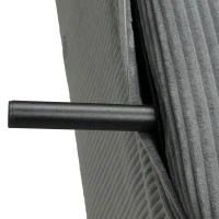 HOMCOM Slaapfauteuil 3-in-1, uitschuifbare fauteuil in cord met slaapfunctie verstelbare rugleuning, kussen donkergrijs(m-15)