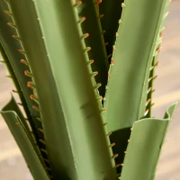 HOMCOM Artificial Plants Agave Succulent in Pot Desk Fake Plants for Home Indoor Outdoor Decor, 15x15x90cm, Green(m-7)