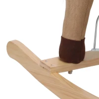 AIYAPLAY Caballo Balancín con Sonidos y Asas de Seguridad Base de Madera para Niños de 12 a 36 Meses Marrón Oscuro(m-13)