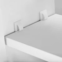 HOMCOM 80 x 15 cm Double Door Bathroom Mirror Cabinet - White(m-9)