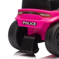 AIYAPLAY Coche Correpasillos de Policía para Niños de 18-36 Meses con Luz Música y Espacio de Almacenaje 65x29,5x36 cm Rosa(m-14)