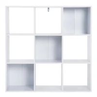 HOMCOM Nine-Cube Storage Shelf - White(m-10)