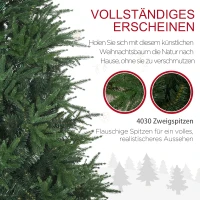 HOMCOM kerstboom, kunstspar, realistische uitstraling, snelle montage, kunststof, groen, 120 x 120 x 180 cm(m-7)