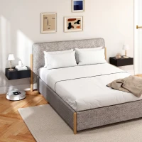 HOMCOM Conjunto de 2 Mesas de Cabeceira Flutuantes com 1 Gaveta para Quarto 40x30x15 cm Preto(m-7)