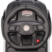 AIYAPLAY Coche Correpasillos de Policía para Niños de 18-36 Meses con Luz Música y Espacio de Almacenaje 65x29,5x36 cm Negro(m-12)