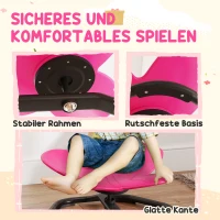 AIYAPLAY Sensorische draaistoel voor kinderen, vlindervorm, bevordert balans en coördinatie, kunststof, metaal, roze(m-5)
