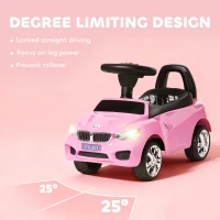 HOMCOM Ride on Car Baby Toddler Walker Foot to Floor Sliding Car Slider, Pink(m-7)