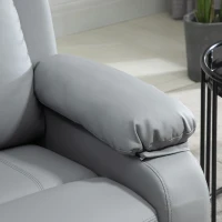 HOMCOM Riser and Recliner Chair with Vibration Massage, PU Leather Power Lift Chair for Elderly, Grey(m-9)