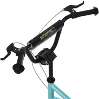 HOMCOM Stunt Scooter, Kids Scooter, 12'' Rubber Tyre Kick Scooter with Adjustable Handlebar, Dual Brakes, Blue(m-8)
