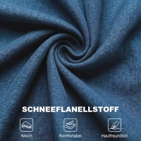 HOMCOM Elegante oorfauteuil, dik gewatteerd, afneembare bekleding, 74 x 86 x 102 cm, blauw(m-6)