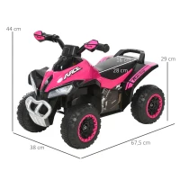 HOMCOM Trapauto kinderloopauto kinderauto met voeten schuiven licht muziek roze(m-3)