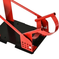 HOMCOM Motorstandaard voor 80-155 mm Voorwiel, Verstelbare Wielklem met 12 Standen en Voorgeboorde Gaten, tot 450 kg(m-7)