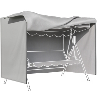 Swing Chair Cover 205L x 124D x 164Hcm Light Grey
