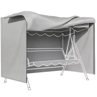 Outsunny 205 x 124cm Three-Seater Swing Chair Protective Cover Grey(m-1)