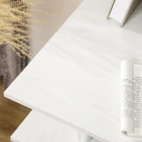 HOMCOM Bureau d'ordinateur, bureau informatique 120 x 55 cm avec plateau pour clavier, 3 tiroirs, pour chambre, domicile, blanc(m-6)