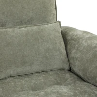 HOMCOM Sofá Cama 2 Plazas Sofá Cama 3 en 1 de Terciopelo 137 cm Respaldo Ajustable Asiento Amplio 2 Cojines Verde(m-6)