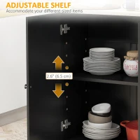 HOMCOM Kitchen Island with Drop Leaf, Rolling Kitchen Storage Trolley on Wheels with 3 Drawers, Black(m-6)