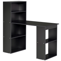 HOMCOM Bureau informatique, bureau avec rangement, 6 compartiments ouverts, table d'ordinateur pour chambre, studio