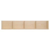 HOMCOM Wall Mount 84 CD / 56 DVD/Blu-ray/ Media Storage Rack 4 Cubes Wooden Shelf Organizer Unit Bookcase Display, Natural(m-7)