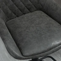 HOMCOM Verstelbare Barkruk Keukenkruk Designkruk, met voetensteun, 51 cm x 59 cm x 117 cm, Donkergrijs + Zwart(m-8)