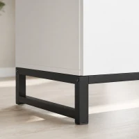 HOMCOM Modern sideboard met 2 soft-close deuren en 2 laden, 140 x 40 x 85 cm, wit(m-13)