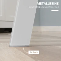HOMCOM eettafel, keukentafel, voor 2 personen, hoogglanzend oppervlak, met tafelpoten, wit, 72 x 72 x 75 cm(m-5)