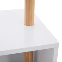 HOMCOM 180 cm Hallway Coat Rack Storage Bench Tree Hat Hanger Entryway Stand Garment Organiser Bedroom Living Room(m-8)