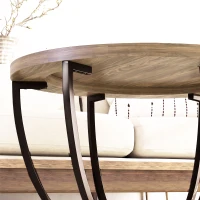 HOMCOM Salontafel met 2 niveaus, woonkamertafel 80 x 80 x 43,8 cm, bruin/zwart(m-10)