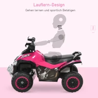 HOMCOM Trapauto kinderloopauto kinderauto met voeten schuiven licht muziek roze(m-4)