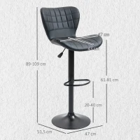 HOMCOM aanrechtkruk 47 cm x 56 cm x 89-109 cm(m-3)