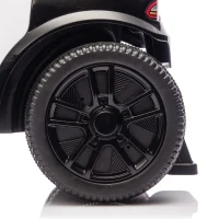 AIYAPLAY Coche Correpasillos de Policía para Niños de 18-36 Meses con Luz Música y Espacio de Almacenaje 65x29,5x36 cm Negro(m-13)