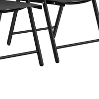 Outsunny Folding Garden Chairs Set of 2, Foldable Garden Dining Chairs with High Back, Armrests, Texteline Seat, Black(m-13)