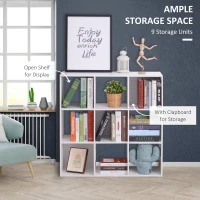 HOMCOM Nine-Cube Storage Shelf - White(m-4)