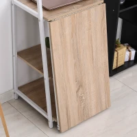 HOMCOM Inklapbaar bureau met boekenkast met 4 niveaus computertafel bureau metaal(m-8)
