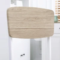 HOMCOM 3-delige eetset zitgroep eettafelset houten tafel MDF + metaal natuurlijke houtnerf + wit met 1 tafel + 2 stoelen | Aosom.de(m-8)