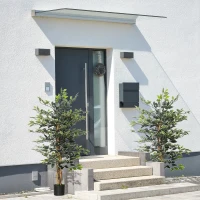 HOMCOM Set of Two Artificial Ficus Trees(m-2)