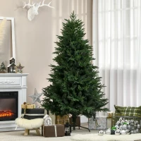 HOMCOM kerstboom, kunstspar, realistische uitstraling, snelle montage, kunststof, groen, 120 x 120 x 180 cm(m-8)