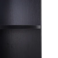 HOMCOM vrijstaande stelling hoekkast boekenkast opbergkast badkamerstelling decoratieve stelling houten stelling 4 vakken(m-7)