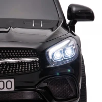 AIYAPLAY Coche Eléctrico para Niños Mercedes-Benz SL500 12V con Mando a Distancia 2,4G 2 Motores Suspensión Arranque Suave Negro(m-8)