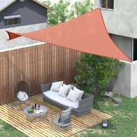 Outsunny Tenda a Vela Rettangolare 4x6 m Resistente ai Raggi UV con Corda, in PE e Acciaio Inox, Rossa(m-10)