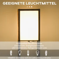 HOMCOM Vloerlamp met planken, vloerlamp, hout, 26 x 26 x 160 cm, voor woon-/slaapkamer (zonder gloeilamp)(m-6)