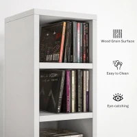 HOMCOM 204 CD Tall Narrow Media Storage Tower - White(m-5)