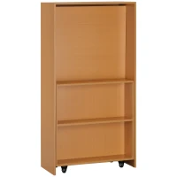 HOMCOM Tavolo Pieghevole da Pranzo max 3 Persone, in Truciolato e Acciaio, 75x144x144.5 cm, color Legno(m-11)