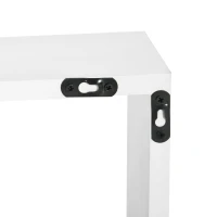 HOMCOM Floating Shelves, Wall Mounted Interlocking Cube Shelves, Display Wall Shelf for Living Room, Bedroom, Hallways, White(m-9)