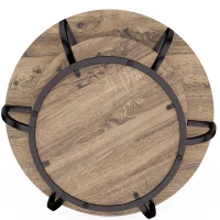 HOMCOM Salontafel met 2 niveaus, woonkamertafel 80 x 80 x 43,8 cm, bruin/zwart(m-11)