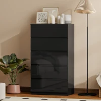 HOMCOM Chest of Drawers, 5-Drawer Storage Cabinets, Modern Dresser, Storage Drawer Unit for Bedroom(m-10)